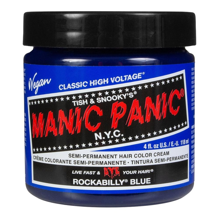 Manic Panic Classic Cream Rockabilly Blue in de groep BEAUTY & HEALTH / Haar & Styling / Haarverzorging / Haarverf / Haarverf & Kleurbommen bij TP E-commerce Nordic AB (C10227)