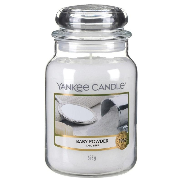 Yankee Candle Classic Large Baby Powder 623g in de groep BEAUTY & HEALTH / Geuren & Parfum / Overige geuren / Geurkaarsen bij TP E-commerce Nordic AB (C10996)