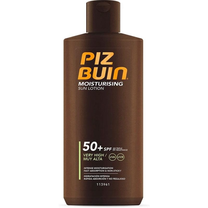 Piz Buin Moisturising Sun Lotion SPF50+ 200ml in de groep BEAUTY & HEALTH / Huidsverzorging / Zonnebank / Zonnebescherming bij TP E-commerce Nordic AB (C11131)