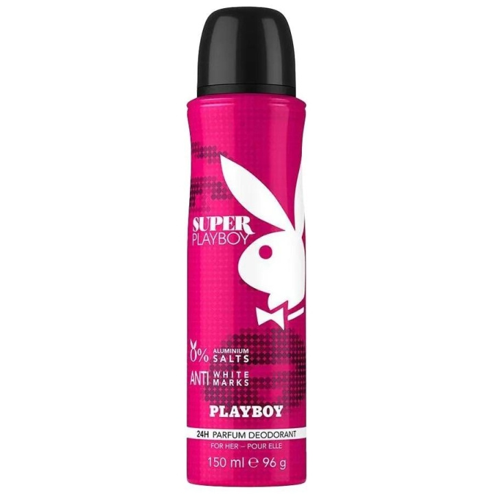 Playboy Super Playboy For Her Deo Spray 150ml in de groep BEAUTY & HEALTH / Geuren & Parfum / Deodorant / Deodorant voor mannen bij TP E-commerce Nordic AB (C11437)
