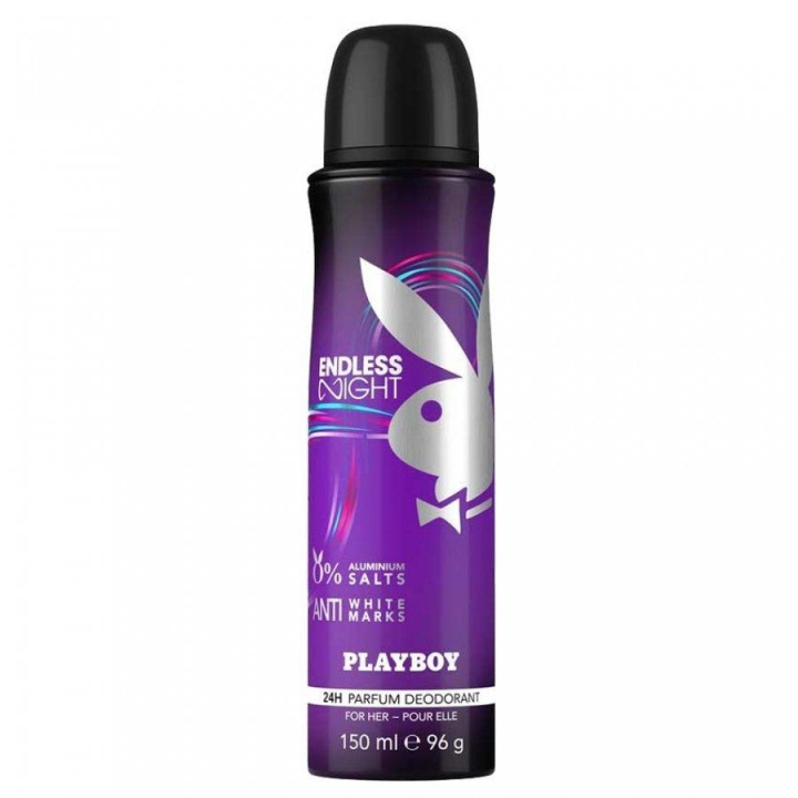 Playboy Endless Night For Her Deo Spray 150ml in de groep BEAUTY & HEALTH / Geuren & Parfum / Deodorant / Deodorant voor mannen bij TP E-commerce Nordic AB (C11438)