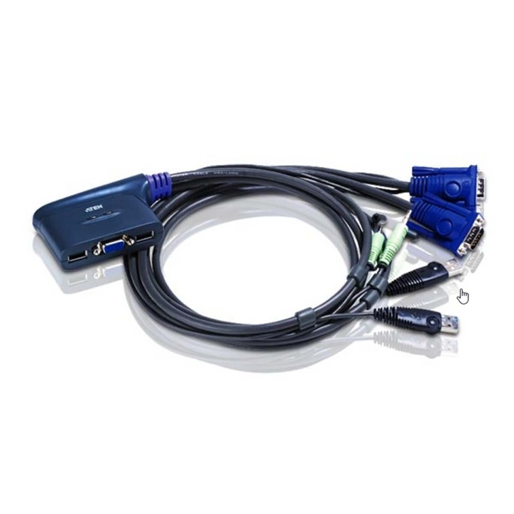 Atena CS62 2-poorts USB VGA-/audiokabel KVM-switch (0,9m) in de groep COMPUTERS & RANDAPPARATUUR / Computerkabels / Overige computerkabels bij TP E-commerce Nordic AB (C11572)