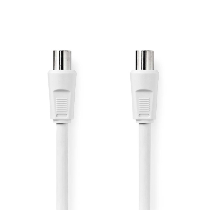 Nedis Coaxkabel | IEC (Coax) Male | IEC (Coax) Female | Vernikkeld | 90 dB | 75 Ohm | Dubbel Afgeschermd | 15.0 m | Rond | PVC | Wit | Polybag in de groep HOME ELECTRONICS / Kabels & Adapters / Antennekabels & Accessoires / Antennekabels bij TP E-commerce Nordic AB (C11611)