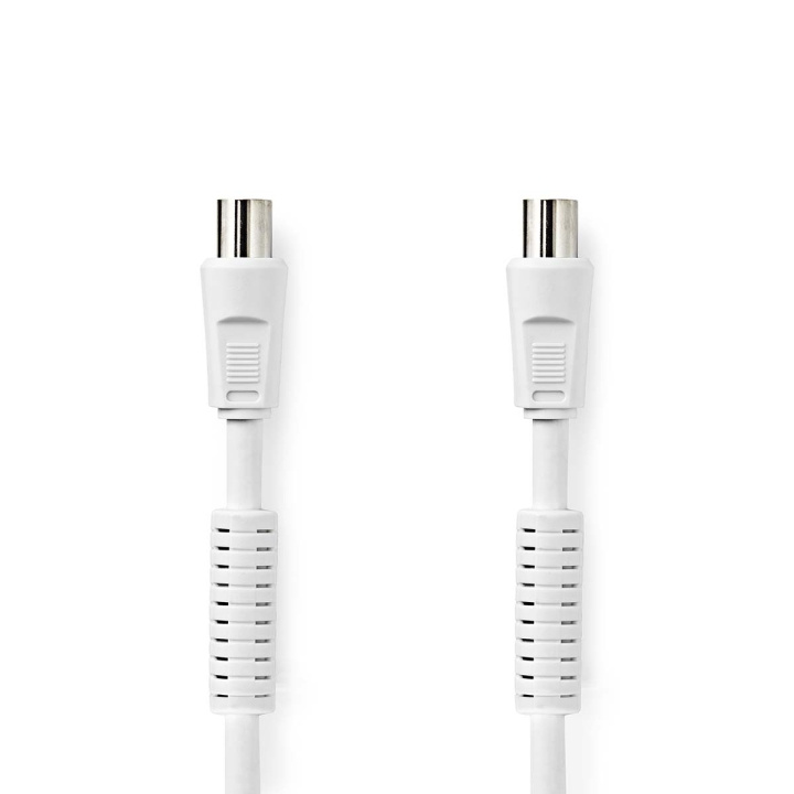 Nedis Coaxkabel | IEC (Coax) Male | IEC (Coax) Female | Vernikkeld | 120 dB | 75 Ohm | Viervoudig Afgeschermd | 5.00 m | Rond | PVC | Wit | Envelop in de groep HOME ELECTRONICS / Kabels & Adapters / Antennekabels & Accessoires / Antennekabels bij TP E-commerce Nordic AB (C11622)