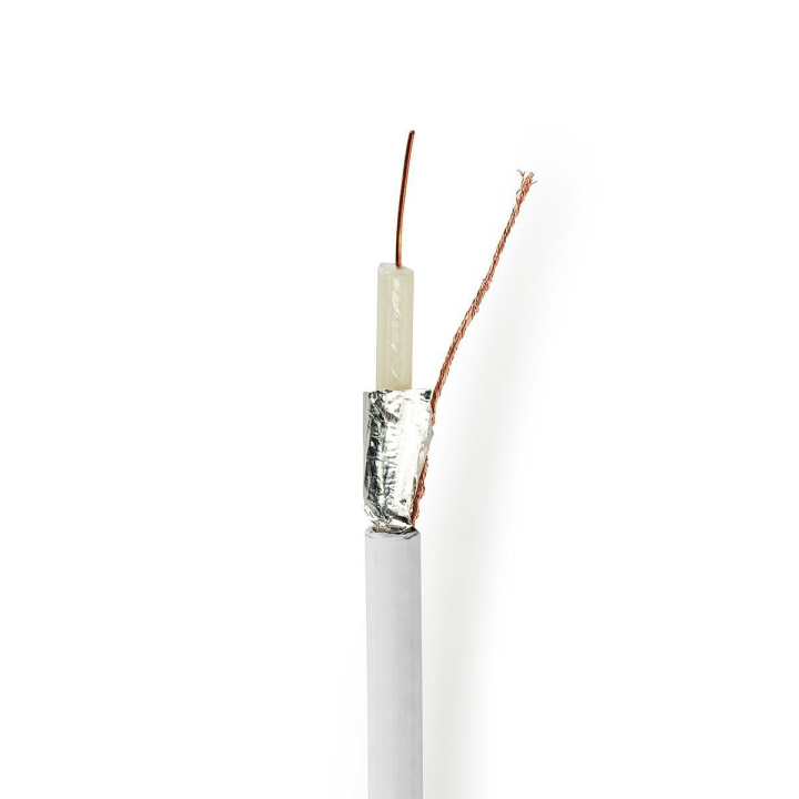 Nedis Coaxkabel op Haspel | Coax 12 | 75 Ohm | Dubbel Afgeschermd | ECA | 100.0 m | Coax | PVC | Wit | Rol in de groep HOME ELECTRONICS / Kabels & Adapters / Antennekabels & Accessoires / Antennekabels bij TP E-commerce Nordic AB (C11669)