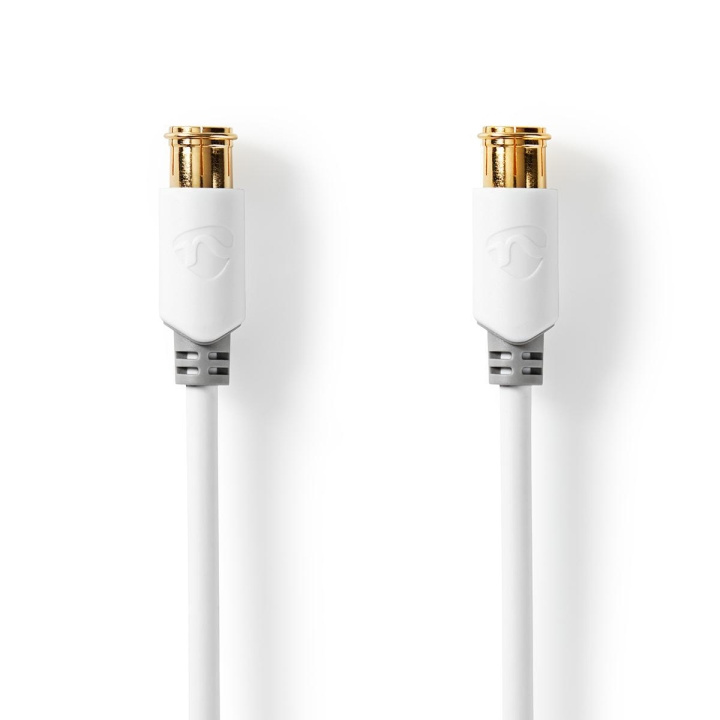 F Quick - F Quick Cables | F-Male Quick | F-Male Quick | Verguld | 75 Ohm | Dubbel Afgeschermd | 10.0 m | Rond | PVC | Wit in de groep HOME ELECTRONICS / Kabels & Adapters / Antennekabels & Accessoires / Antennekabels bij TP E-commerce Nordic AB (C11707)