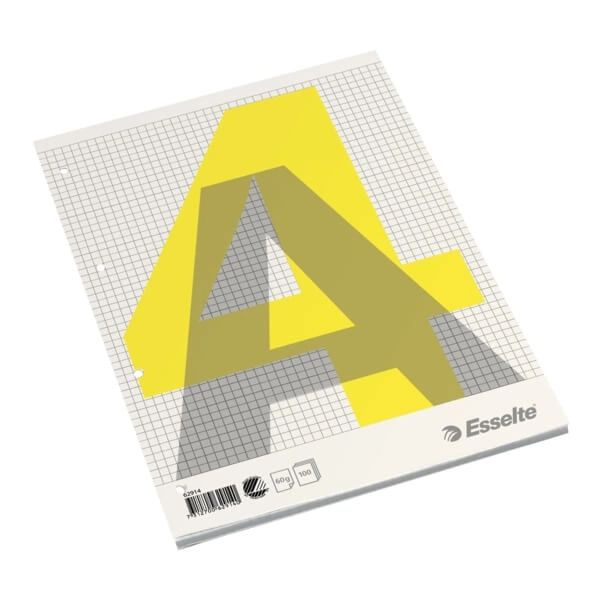ESSELTE Gelijmd onderlegger A4 100 vel vierkant in de groep HUISHOUDEN & TUIN / Kantoormateriaal / Papier & Blokken bij TP E-commerce Nordic AB (C11804)
