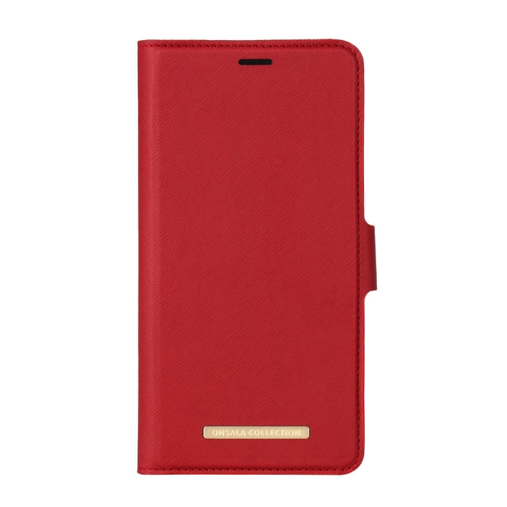 Mobile Wallet Saffiano Red iPhoneXs Max in de groep SMARTPHONE & TABLETS / Mobielbescherming / Apple / iPhone XS Max / Wallet Case bij TP E-commerce Nordic AB (C12153)