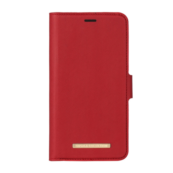 Mobile Wallet Saffiano Red iPhoneXR in de groep SMARTPHONE & TABLETS / Mobielbescherming / Apple / iPhone XR / Wallet Case bij TP E-commerce Nordic AB (C12155)