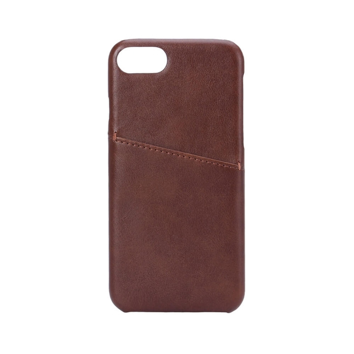 Mobilecover Brown iPhone 6/7/8/SE Creditcard Pocket in de groep SMARTPHONE & TABLETS / Mobielbescherming / Apple / iPhone 8 / Hoesjes bij TP E-commerce Nordic AB (C12161)