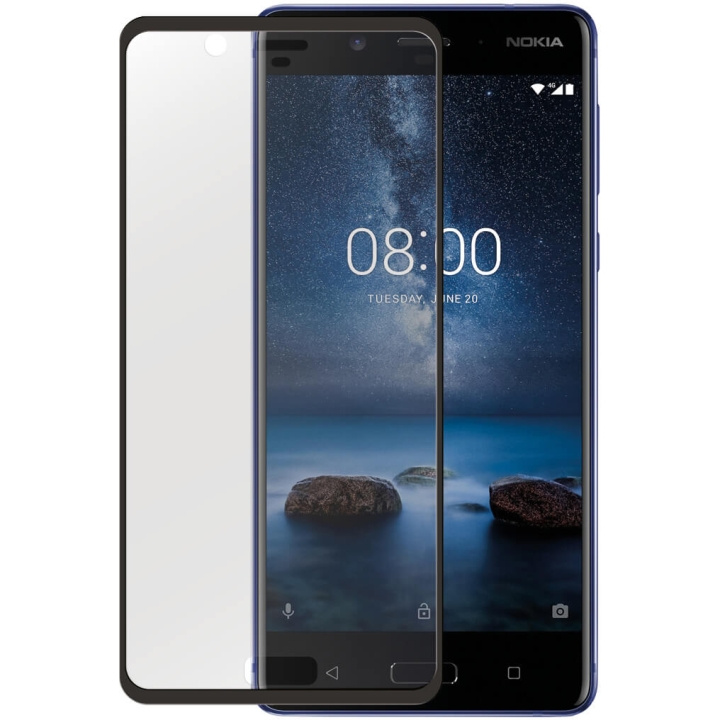 Glass Prot. 3D Nokia 8 Edge to Edge Transparent in de groep SMARTPHONE & TABLETS / Mobielbescherming / Nokia/Microsoft bij TP E-commerce Nordic AB (C12397)