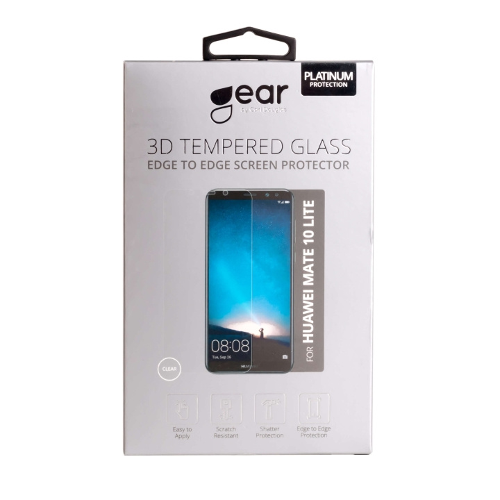 Glass Prot. 3D Huawei Mate 10 Lite Edge to Edge Transparent in de groep SMARTPHONE & TABLETS / Mobielbescherming / Huawei/Honor bij TP E-commerce Nordic AB (C12402)
