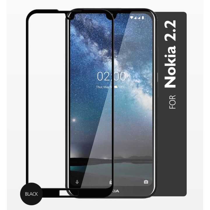 Glass Prot. 2,5D Full Cover Nokia 2.2 in de groep SMARTPHONE & TABLETS / Mobielbescherming / Nokia/Microsoft bij TP E-commerce Nordic AB (C12422)