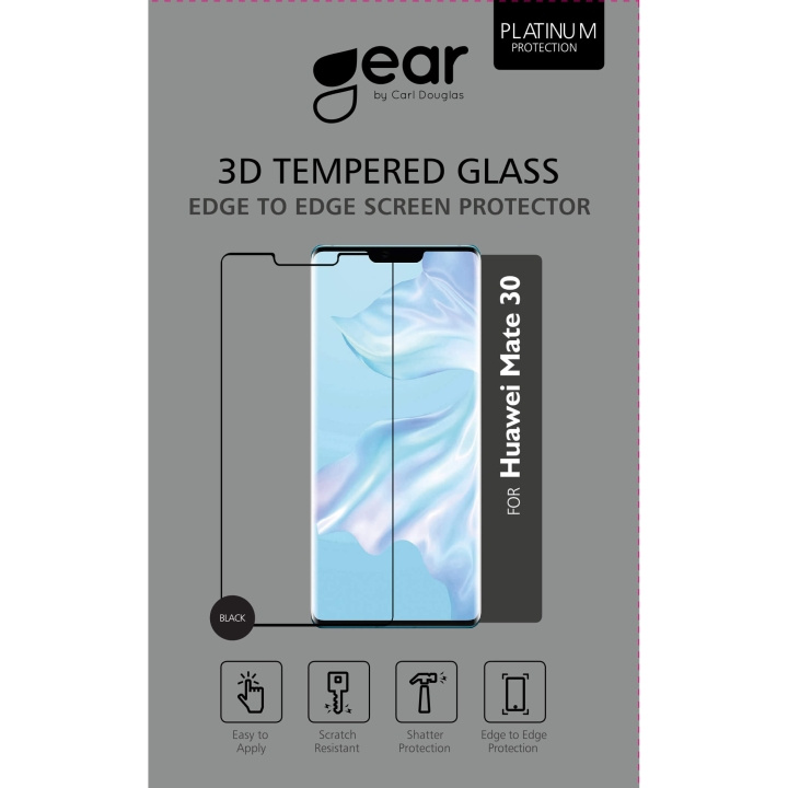 Glass Prot. 3D Full Cover Black Huawei Mate 30 in de groep SMARTPHONE & TABLETS / Mobielbescherming / Huawei bij TP E-commerce Nordic AB (C12430)