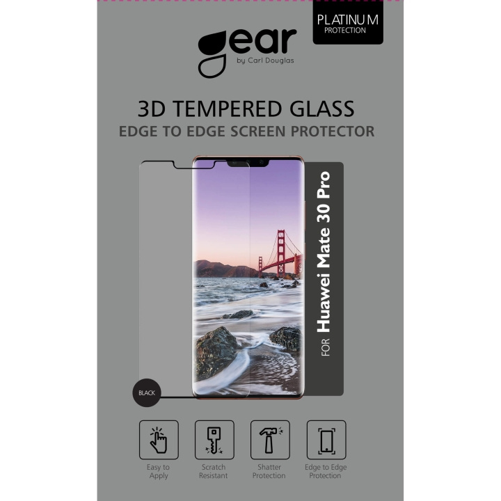 Glass Prot. 3D Full Cover Black Huawei Mate 30 Lite in de groep SMARTPHONE & TABLETS / Mobielbescherming / Huawei bij TP E-commerce Nordic AB (C12431)