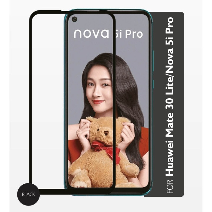 Glass Prot. 2,5D Full Cover Huawei Mate 30 Pro in de groep SMARTPHONE & TABLETS / Mobielbescherming / Huawei bij TP E-commerce Nordic AB (C12432)