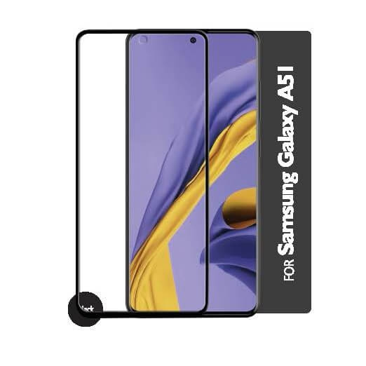 Glass Prot. 3D Full Cover Black Samsung A51 in de groep SMARTPHONE & TABLETS / Mobielbescherming / Samsung bij TP E-commerce Nordic AB (C12435)