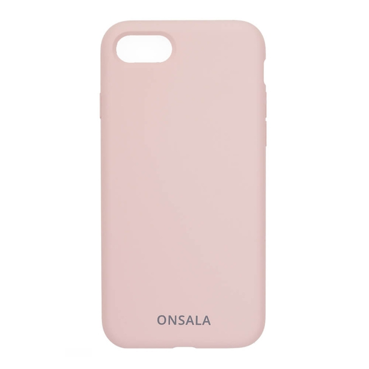 Mobile Cover Silicone Sand Pink iPhone 6/7/8/SE in de groep SMARTPHONE & TABLETS / Mobielbescherming / Apple / iPhone 8 / Hoesjes bij TP E-commerce Nordic AB (C12587)