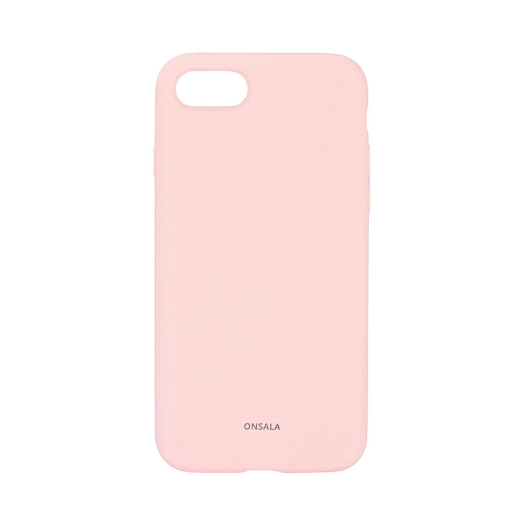 Mobilecover Silicone Chalk Pink iPhone 6/7/8/SE in de groep SMARTPHONE & TABLETS / Mobielbescherming / Apple / iPhone 8 / Hoesjes bij TP E-commerce Nordic AB (C12599)