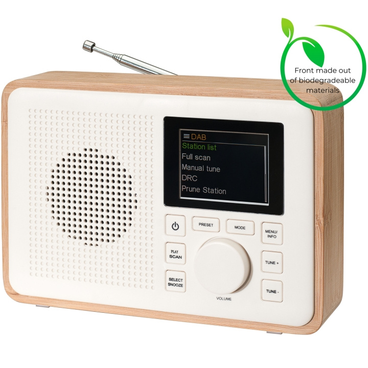 Denver DAB+&FM-Radio Delvis gjord av Bioplast, Vit in de groep HOME ELECTRONICS / Audio & Beeld / Thuisbioscoop, Hifi en Draagbaar / Radio & Wekkers / Draadloze audiozender bij TP E-commerce Nordic AB (C12980)