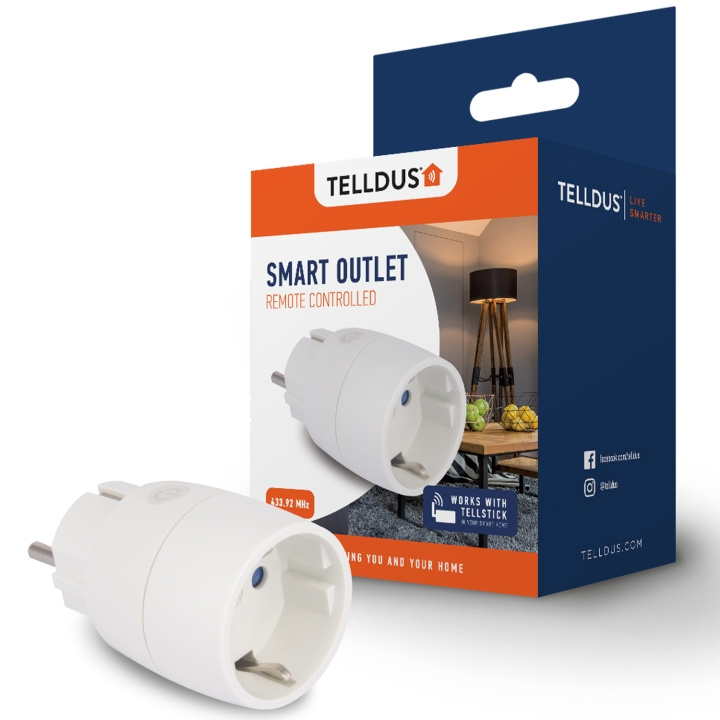 Telldus On/Off-uttag Slim 433 1-pack in de groep HUISHOUDEN & TUIN / Smart home / Smart plugs bij TP E-commerce Nordic AB (C13045)