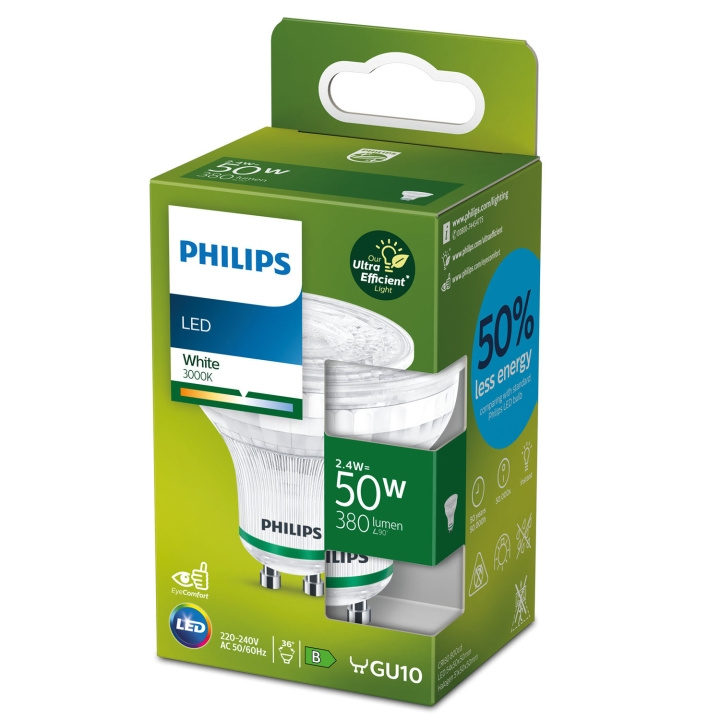 Philips LED GU10 Spot 50W 380lm Energiklass B in de groep HOME ELECTRONICS / Verlichting / LED-lampen bij TP E-commerce Nordic AB (C13215)