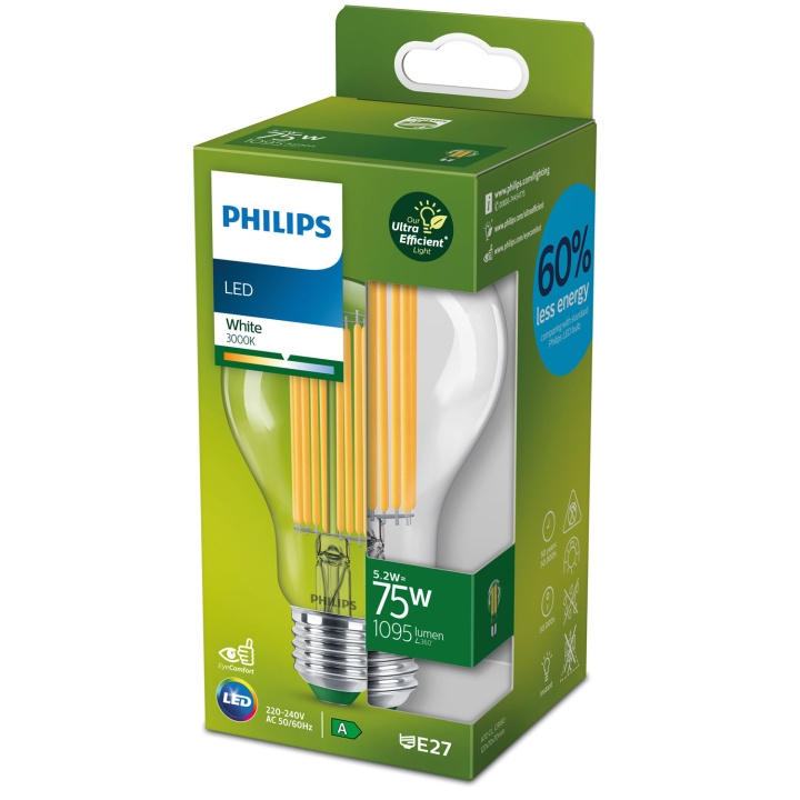 Philips LED E27 Normal 75W Klar 1095lm Energiklass A in de groep HOME ELECTRONICS / Verlichting / LED-lampen bij TP E-commerce Nordic AB (C13217)