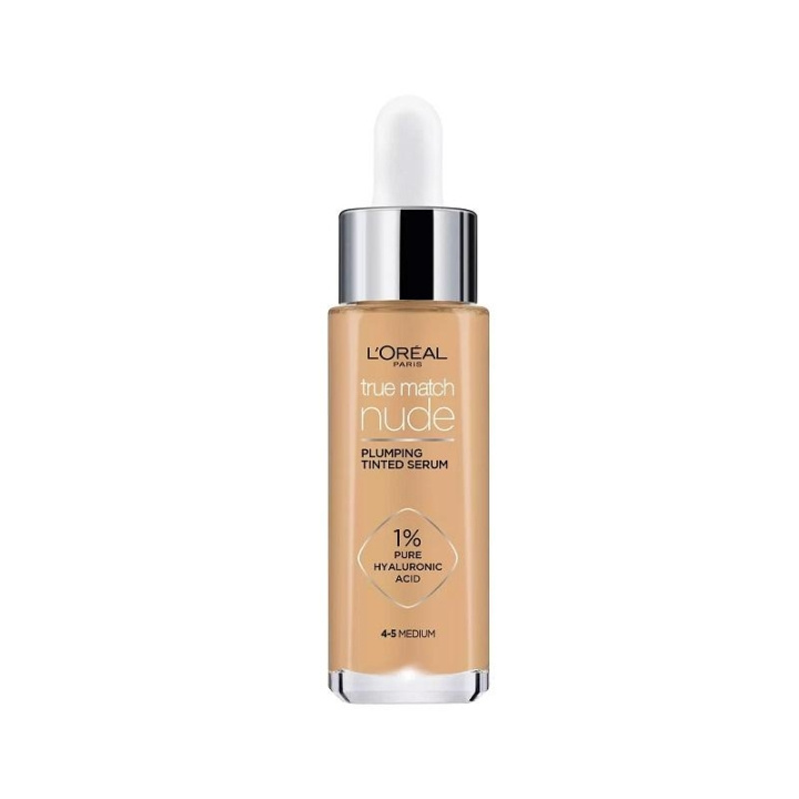 L\'Oreal True Match Nude Plumping Tinted Serum Foundation 4-5 Medium 30ml in de groep BEAUTY & HEALTH / Makeup / Make-up gezicht / Foundation bij TP E-commerce Nordic AB (C13457)