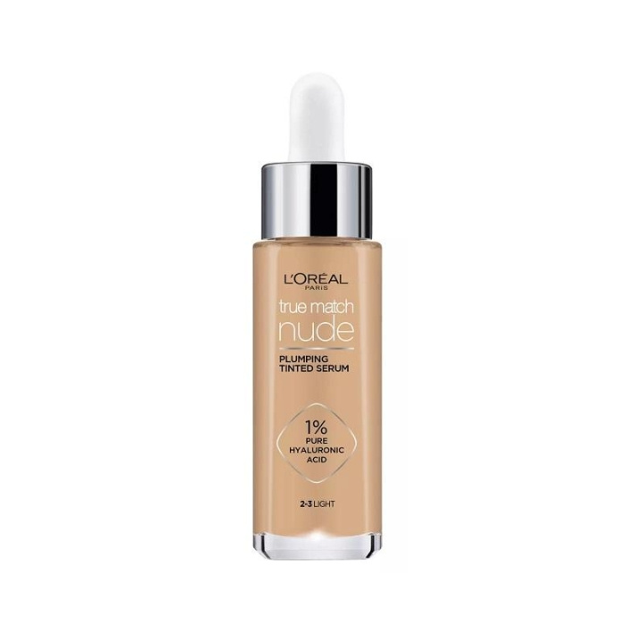 L\'Oreal True Match Nude Plumping Tinted Serum Foundation 2-3 Light 30ml in de groep BEAUTY & HEALTH / Makeup / Make-up gezicht / Foundation bij TP E-commerce Nordic AB (C13458)