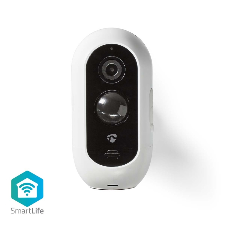 Nedis SmartLife Camera voor Buiten | Wi-Fi | Full HD 1080p | IP65 | Max. batterijduur: 6 Maanden | Cloud Opslag (optioneel) / microSD (niet inbegrepen) | 5 V DC | Met bewegingssensor | Nachtzicht | Wit in de groep HUISHOUDEN & TUIN / Alarm & Beveiliging / Beveiligingscamera\'s / Digitaal (netwerk) / Buitencamera\'s bij TP E-commerce Nordic AB (C13571)