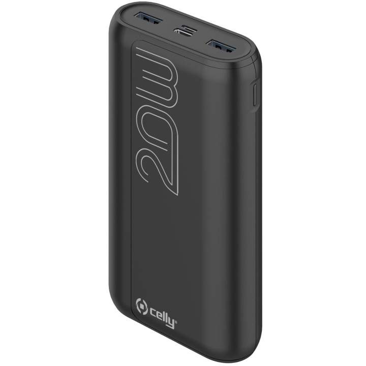 Celly PowerBank PD 20W 20.000 mAh Svart in de groep SMARTPHONE & TABLETS / Opladers & Kabels / Powerbanks bij TP E-commerce Nordic AB (C13592)