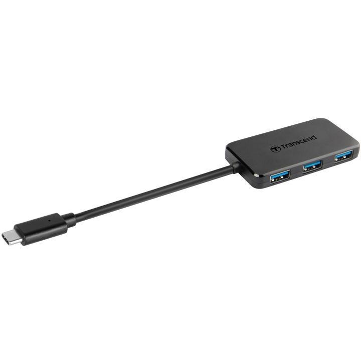 Transcend USB-C-hub 4 USB-portar in de groep COMPUTERS & RANDAPPARATUUR / Computeraccessoires / USB-hubs bij TP E-commerce Nordic AB (C13596)