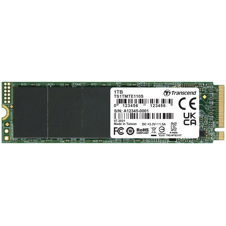 Transcend PCIe M.2 SSD Gen3 x4 NVMe 1TB (R1700/W1400) in de groep COMPUTERS & RANDAPPARATUUR / Computeronderdelen / Harde schijven / Koeling bij TP E-commerce Nordic AB (C13599)