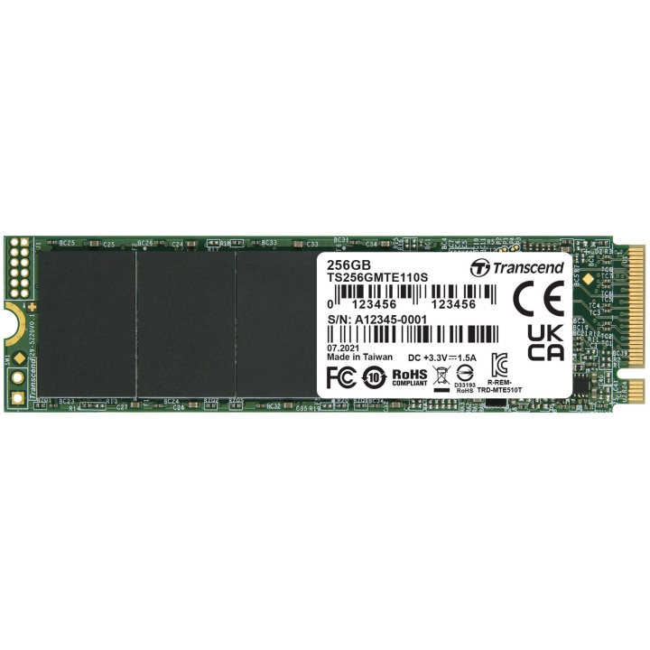 Transcend PCIe M.2 SSD Gen3 x4 NVMe 256Gb (R1600/W1000) in de groep COMPUTERS & RANDAPPARATUUR / Computeronderdelen / Harde schijven / Koeling bij TP E-commerce Nordic AB (C13605)