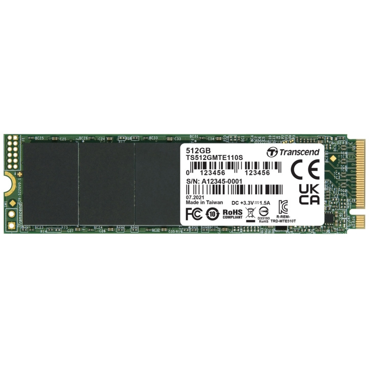 Transcend PCIe M.2 SSD Gen3 x4 NVMe 512Gb (R1700/W1400) in de groep COMPUTERS & RANDAPPARATUUR / Computeronderdelen / Harde schijven / Koeling bij TP E-commerce Nordic AB (C13608)