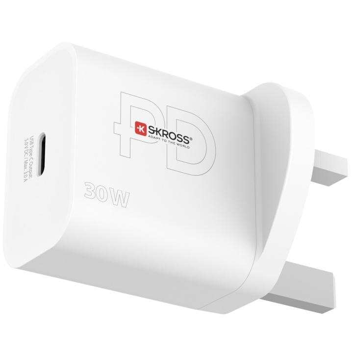 SKROSS Power Charger UK 1xUSB-C PD 30W in de groep HUISHOUDEN & TUIN / Elektriciteit & Verlichting / Reisadapters bij TP E-commerce Nordic AB (C13648)