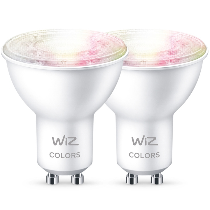 WiZ 2-pack WiFi Smart LED GU10 50W 345lm Färg in de groep HOME ELECTRONICS / Verlichting / LED-lampen bij TP E-commerce Nordic AB (C13666)