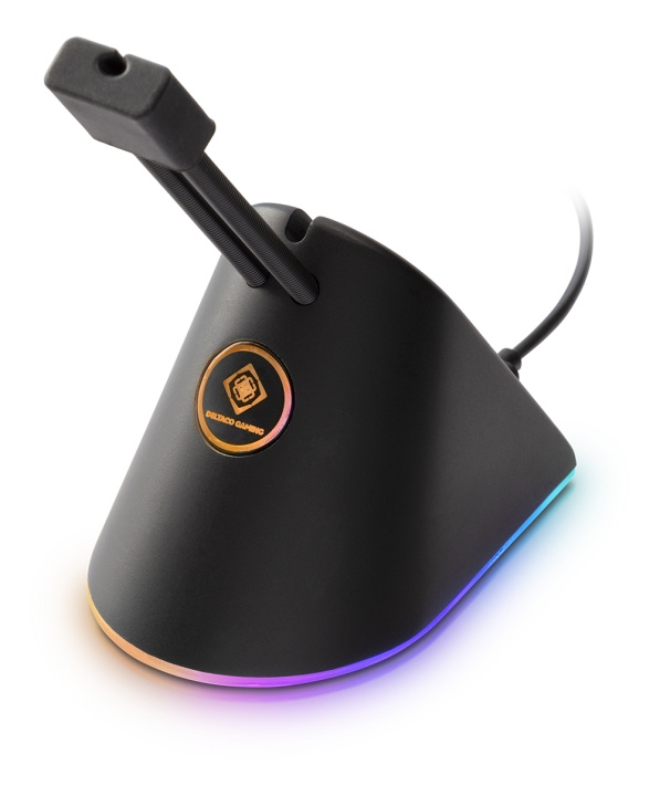 DELTACO GAMING RGB Mouse Bungee, svart in de groep COMPUTERS & RANDAPPARATUUR / Muizen en toetsenborden / Muizen / Gaming bij TP E-commerce Nordic AB (C13800)