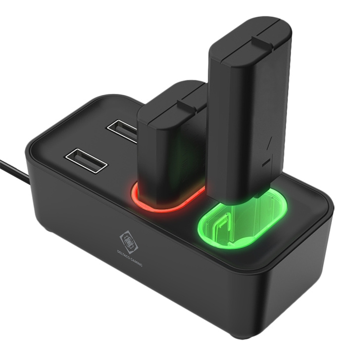 DELTACO GAMING XBOX Charging station for up to two battery packs, in de groep HOME ELECTRONICS / Spelconsoles en accessoires / Overige games bij TP E-commerce Nordic AB (C13811)