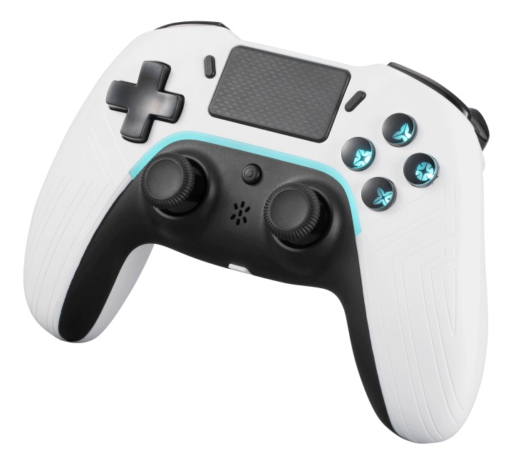 DELTACO GAMING Playstation 4 bluetooth controller, white in de groep HOME ELECTRONICS / Spelconsoles en accessoires / Sony PlayStation 4 / Accessoires bij TP E-commerce Nordic AB (C13825)