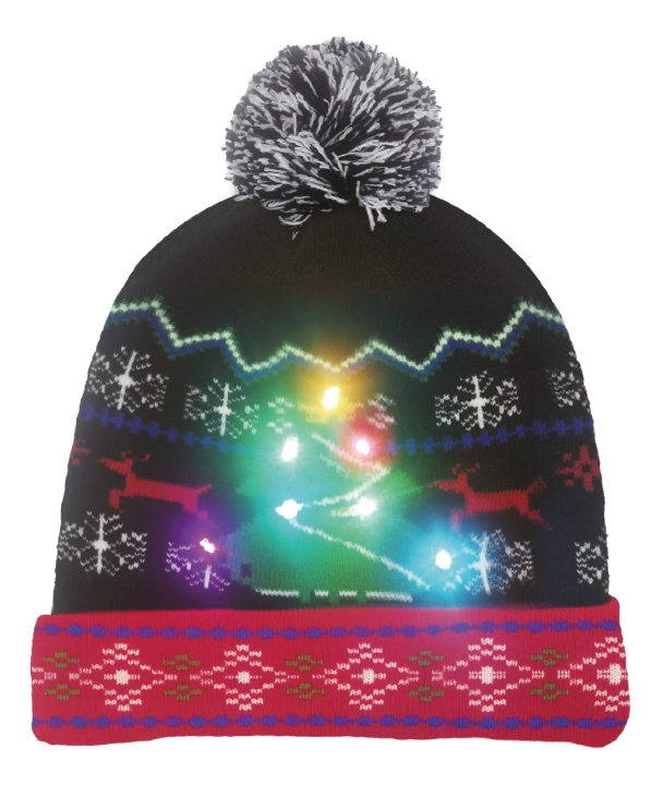 Feestelijke kerstmuts met ingebouwde LED-verlichting in de groep SPORT, VRIJE TIJD & HOBBY / Accessoires / Hoeden & Petten bij TP E-commerce Nordic AB (C13829)