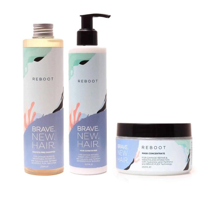 3-pack Brave. New. Hair. Reboot Schampoo + Conditioner + Mask in de groep BEAUTY & HEALTH / Haar & Styling / Haarverzorging / Shampoo bij TP E-commerce Nordic AB (C13882)