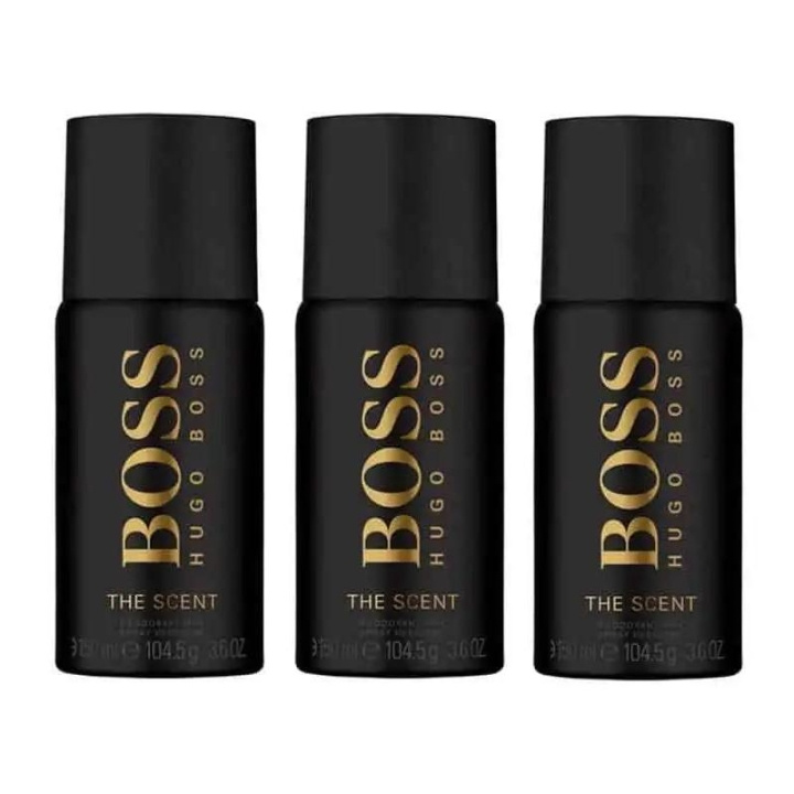 3-pack Hugo Boss The Scent Deo Spray 150ml in de groep BEAUTY & HEALTH / Geuren & Parfum / Deodorant / Deodorant voor vrouwen bij TP E-commerce Nordic AB (C13885)