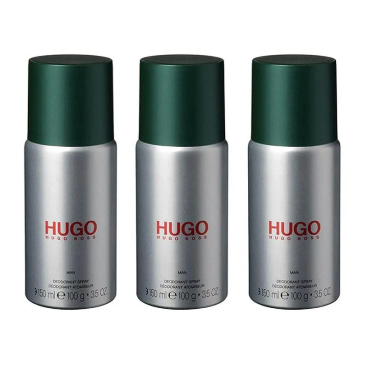 3-pack Hugo Boss Hugo Man Deo Spray 150ml in de groep BEAUTY & HEALTH / Geuren & Parfum / Deodorant / Deodorant voor vrouwen bij TP E-commerce Nordic AB (C13892)