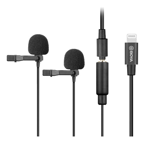 BOYA Dual-microphone for iOS device in de groep HOME ELECTRONICS / Audio & Beeld / Handmicrofoons bij TP E-commerce Nordic AB (C13943)