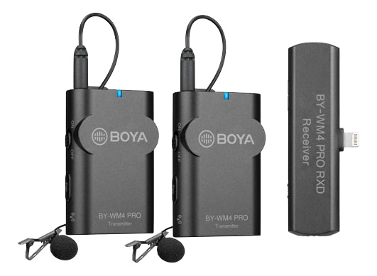 BOYA BY-WM4 Pro-K4, wireless microphone system iOS devices 2.4GHz in de groep HOME ELECTRONICS / Audio & Beeld / Handmicrofoons bij TP E-commerce Nordic AB (C13967)
