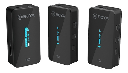 Boya Ultracompact 2.4GHz Dual-channel Wireless Microphone 1+2 in de groep HOME ELECTRONICS / Audio & Beeld / Handmicrofoons bij TP E-commerce Nordic AB (C13984)