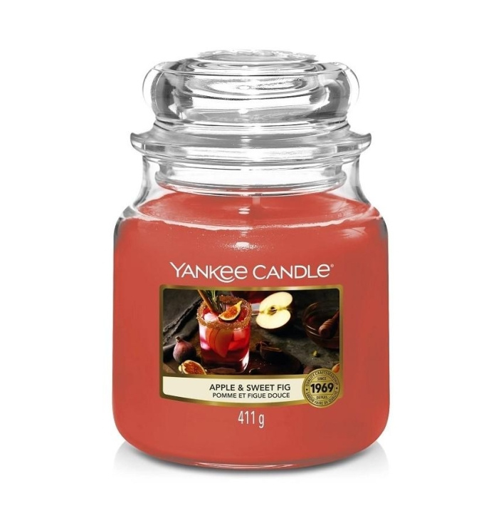 Yankee Candle Classic Medium Jar Apple and Sweet Fig 411g in de groep BEAUTY & HEALTH / Geuren & Parfum / Overige geuren / Geurkaarsen bij TP E-commerce Nordic AB (C14059)