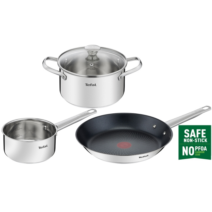 Tefal Cook eat Set 4 delar rostfritt in de groep HUISHOUDEN & TUIN / Keukengerei / Potten & Pannen bij TP E-commerce Nordic AB (C14064)