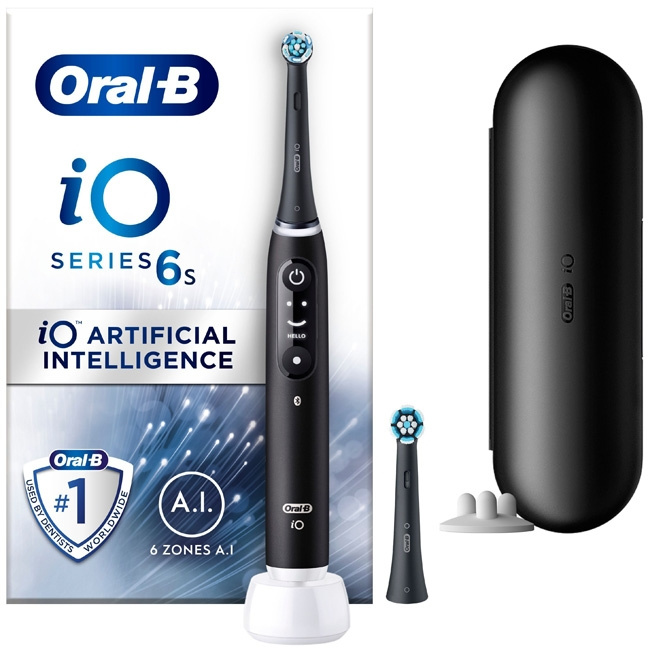 Oral B Eltandborste iO6S Black Lava in de groep BEAUTY & HEALTH / Mondverzorging / Elektrische tandenborstels bij TP E-commerce Nordic AB (C14128)